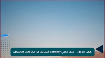 رفض الدخول.. كيف تحمي GoDaddy حسابك من محاولات الاختراق؟